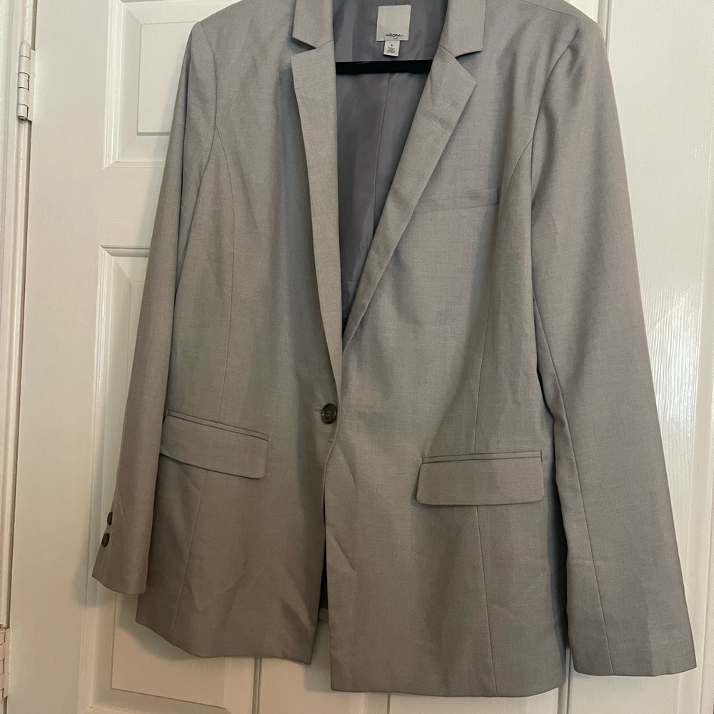 Halogen Relaxed Single Button Gray Blazer 16 - image 1